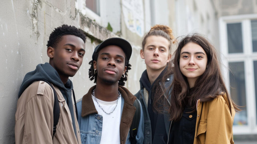 a group of people posing for a photo - succeed in science and math