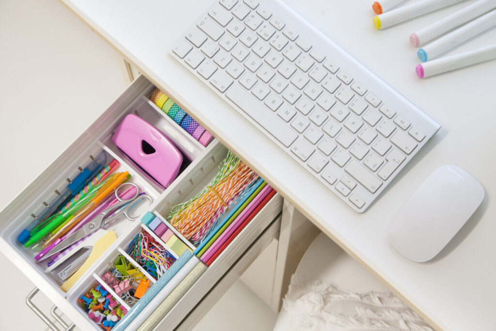 Organization - declutter your workspace for better productivity