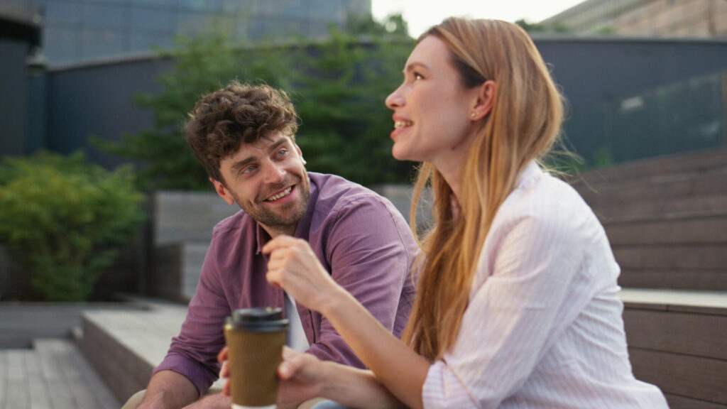 Psychological Hacks for Faster Trust: a man and woman sitting outside